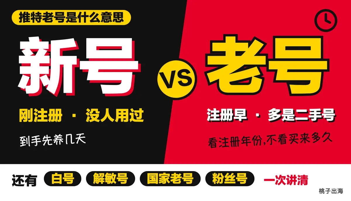 推特老号是什么意思:和新号、解敏号区别,买哪种